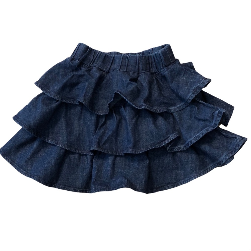 Ruffle Butts • Denim Bow Skirt - 3T - Picture 2 of 9